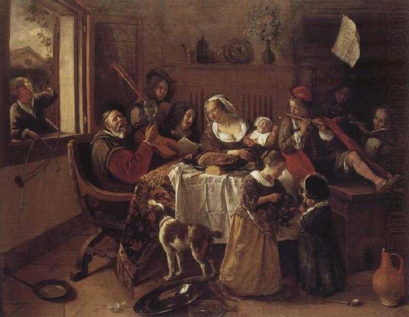 The cheerful family, Jan Steen